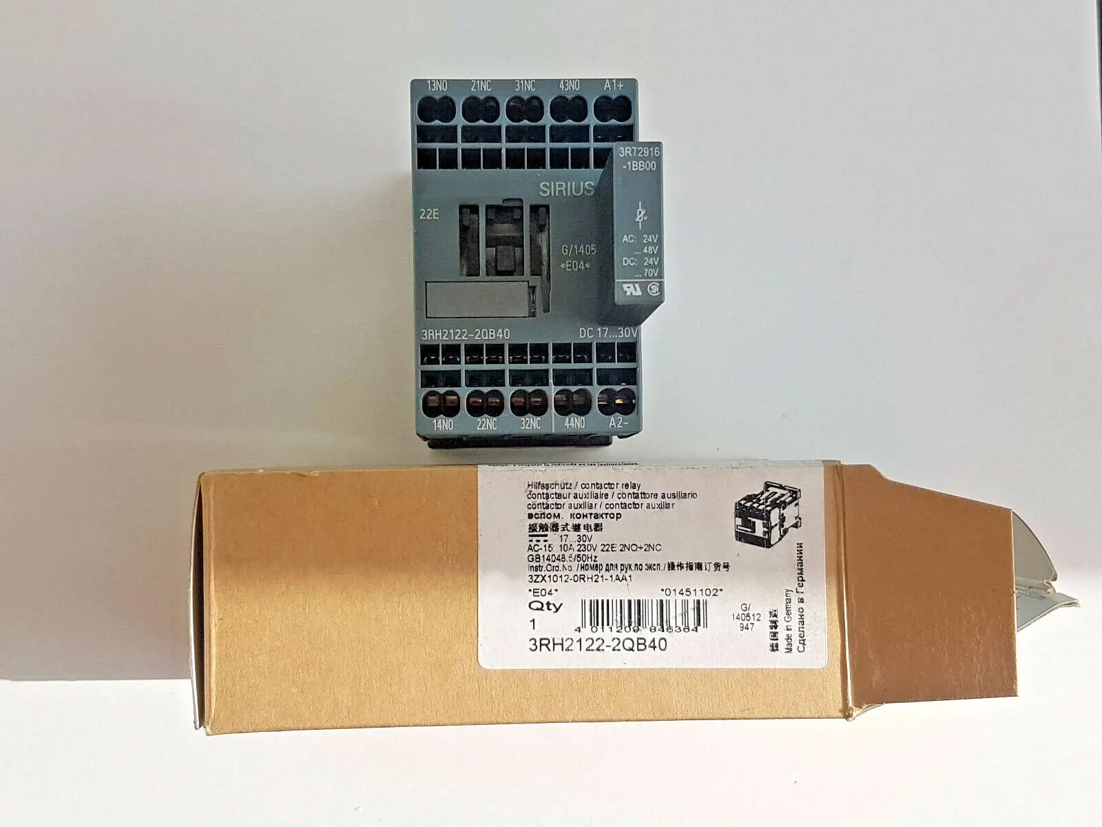 

Brand New 3RH2122-2QB40 3RH2122-2SB40 3RH2122-2UB40 3RH2122-2VB40 3RH2122-2WB40 3RH2122-2HB40 Warranty One-year