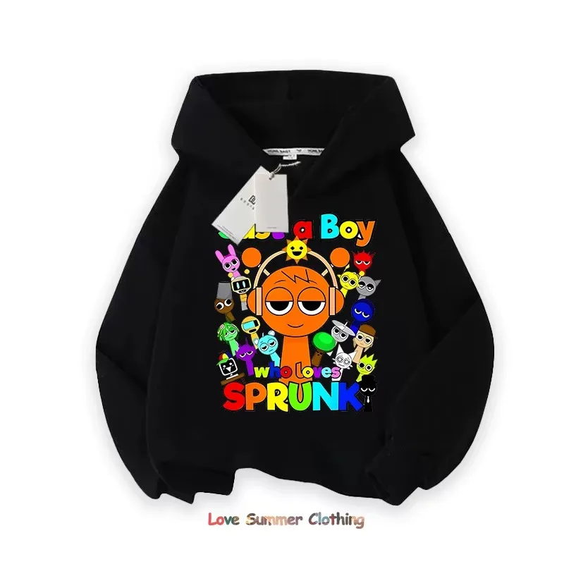 Sprunki Dicker Kapuzenpullover für Kinder, Anime-Cartoon-Mode-Sweatshirt, für Jungen und Mädchen, Herbst-Winter, Hip-Hop-Kapuzenpullover, Kinderkleidung – Detail 6