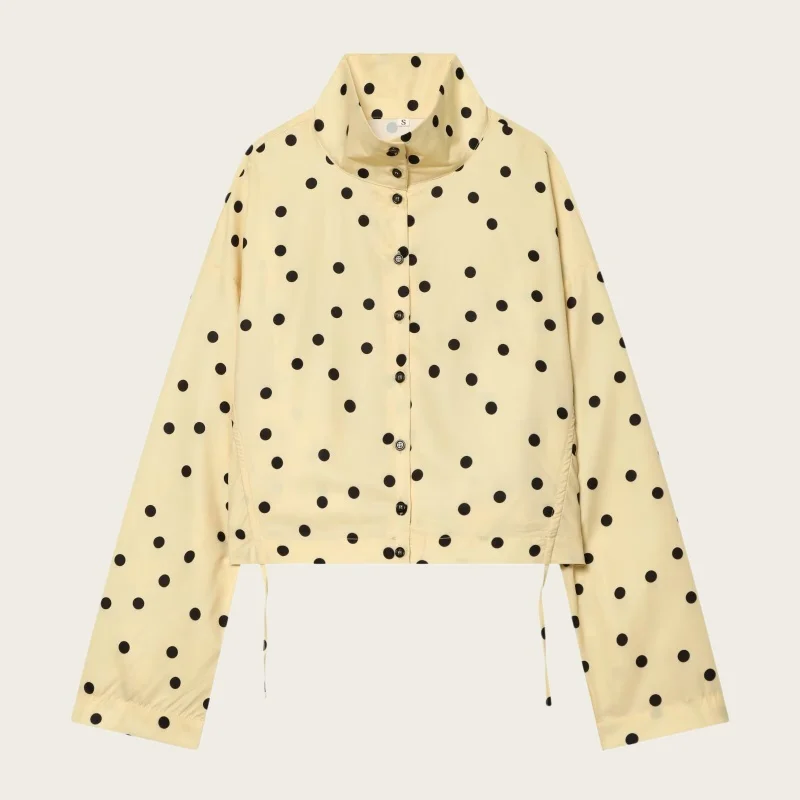 Women's Pleated Polka Dot Jacket - 2026 Summer New Arrivals, Casual and Versatile, Available in Various Colors