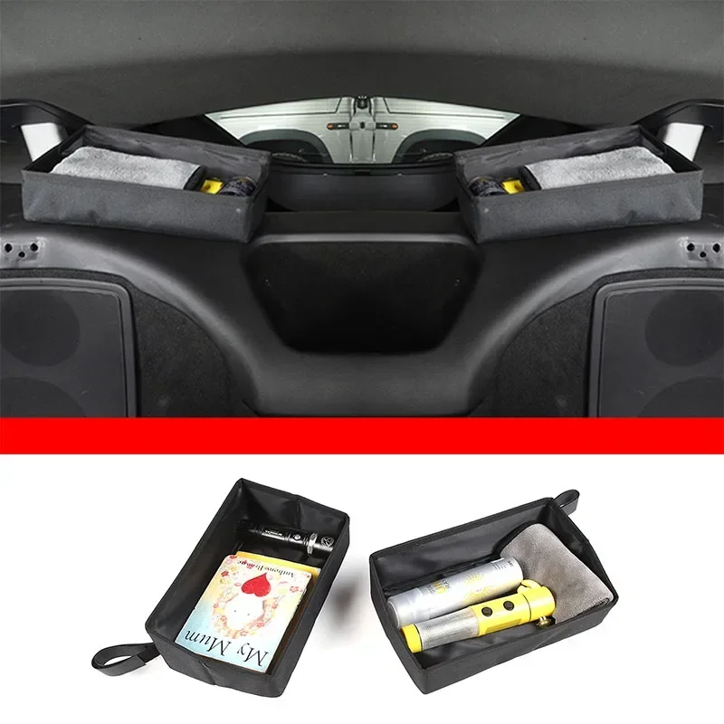 

For Jaguar F-TYPE 2013+ Car Storage Bag Tool Storage Bag Cargo Bag Oxford Cloth Interior Storage Accessories 2 Pcs