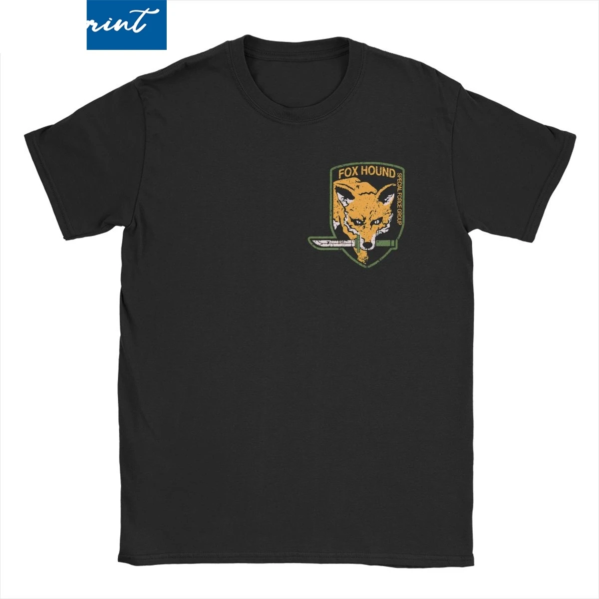 Foxhound MGS1 однотонные футболки со змеиной игрой для мужчин и женщин, забавные хлопковые футболки с круглым вырезом и короткими рукавами, одежда 6XL