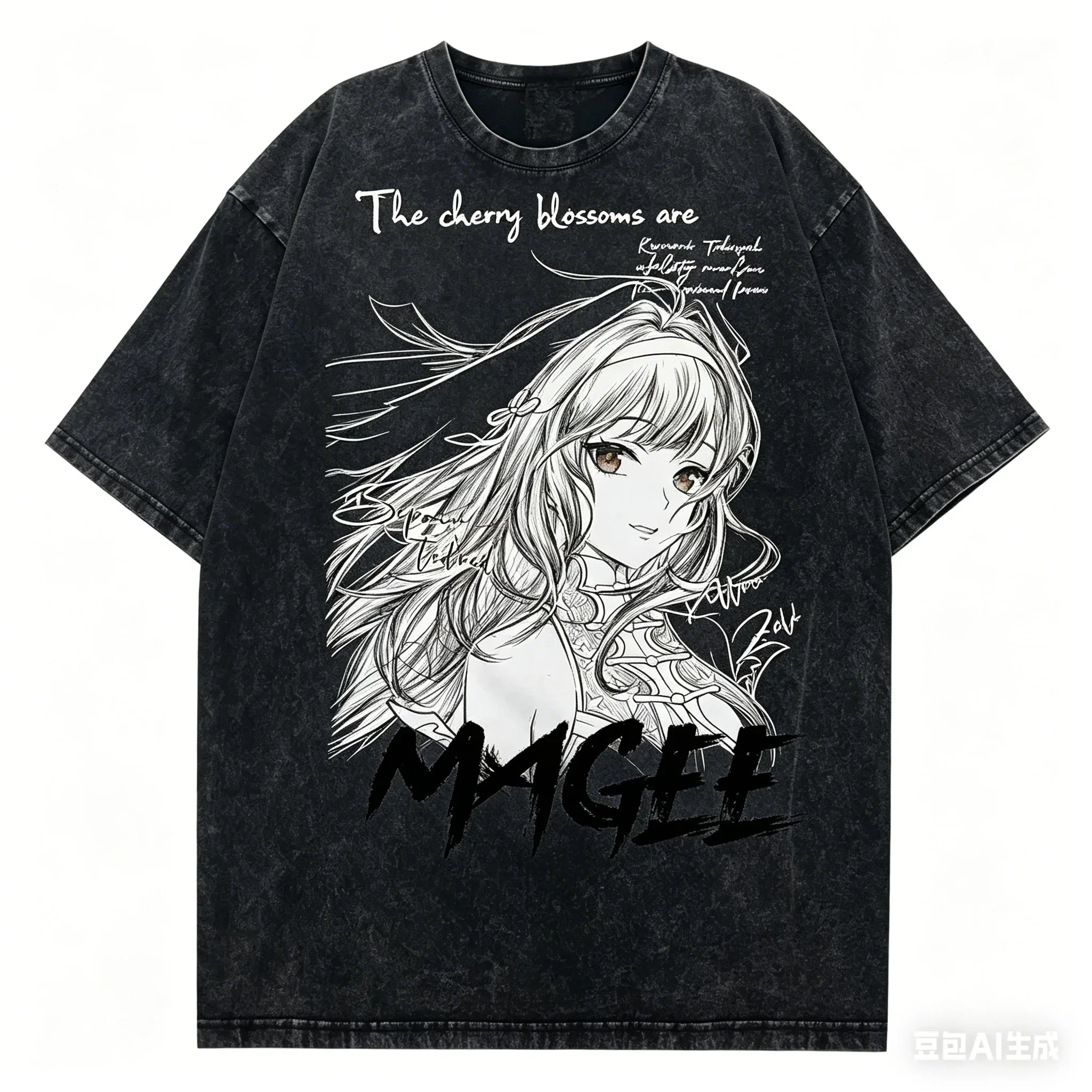 CookieRun Kingdom Washed T-Shirt, Persönlichkeitskleidung, neues Modell, Anime-T-Shirt, ganzjährige Kleidung, Paare, Übergröße, Unisex, klassisch – Detail 3