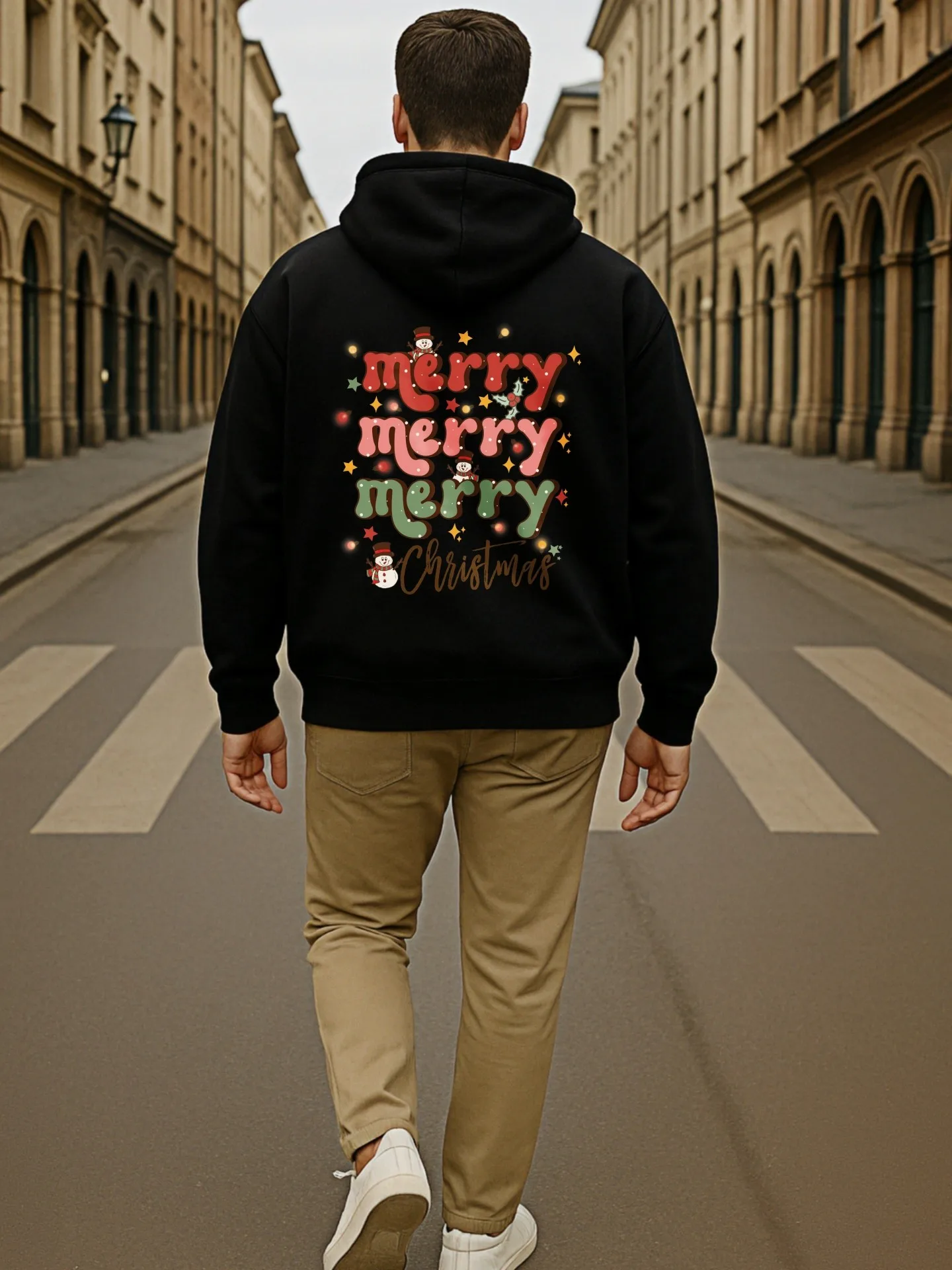 هوديي برسومات جرافيك للرجال، حرف - صوف مطبوع - سويت شيرت كاجوال مبطن بغطاء للرأس للرجال، مثالي لملابس الخريف