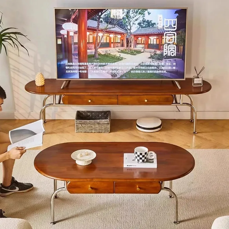 

Glass Hallway Tv Stands Organizer Minimalist Retro Living Room Dressers Tv Stands Wood Drawers Muebles Para Tv Home Furniture