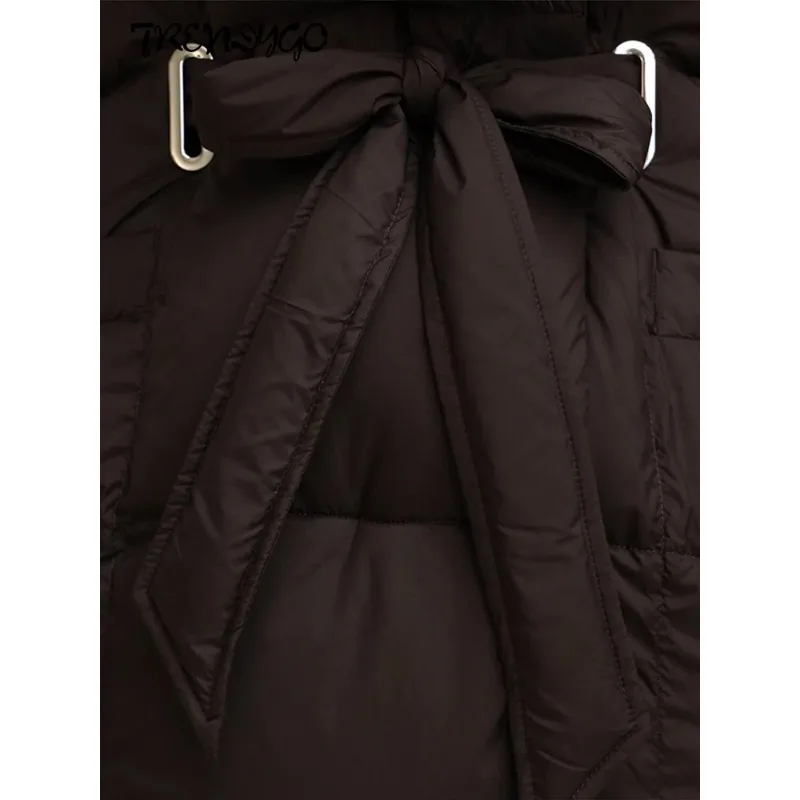 Kurtka damska z imitacji futra, rękawy nietoperzowe, szarfy, wyściełana, elegancka, pełne rękawy, sznurowana, zapinana na zamek, zimowe płaszcze, szykowna odzież wierzchnia dla kobiet.