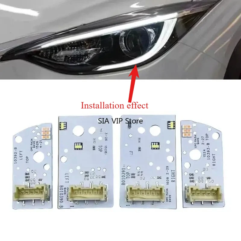 

For 2017-2018 INFINIT QX30 Q30 B010390-B B010391B White LED DRL Boards New Daytime Running Light Turn Signal LED Headlight