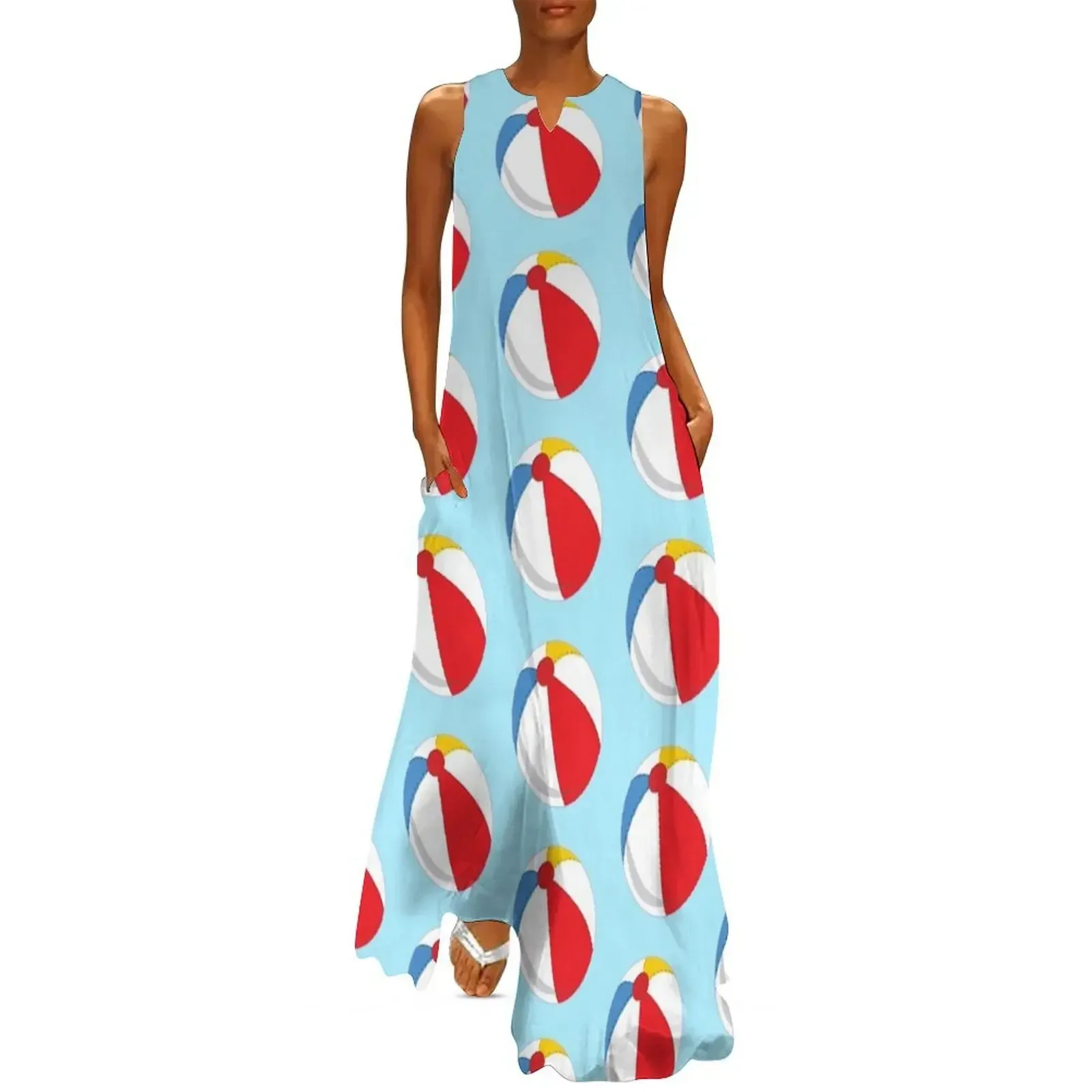 

Beach Ball Blast Long Dress Aesthetic clothing Dress
