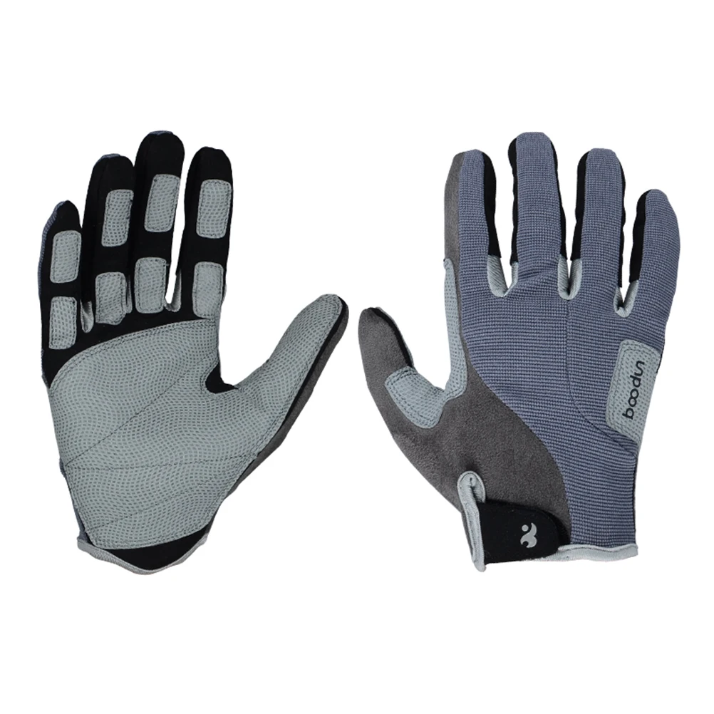 

1 Pair of Climbing Gloves Full Finger Hiking Gloves Outdoor Sports Anti-slip Gloves - Size L (Grey)