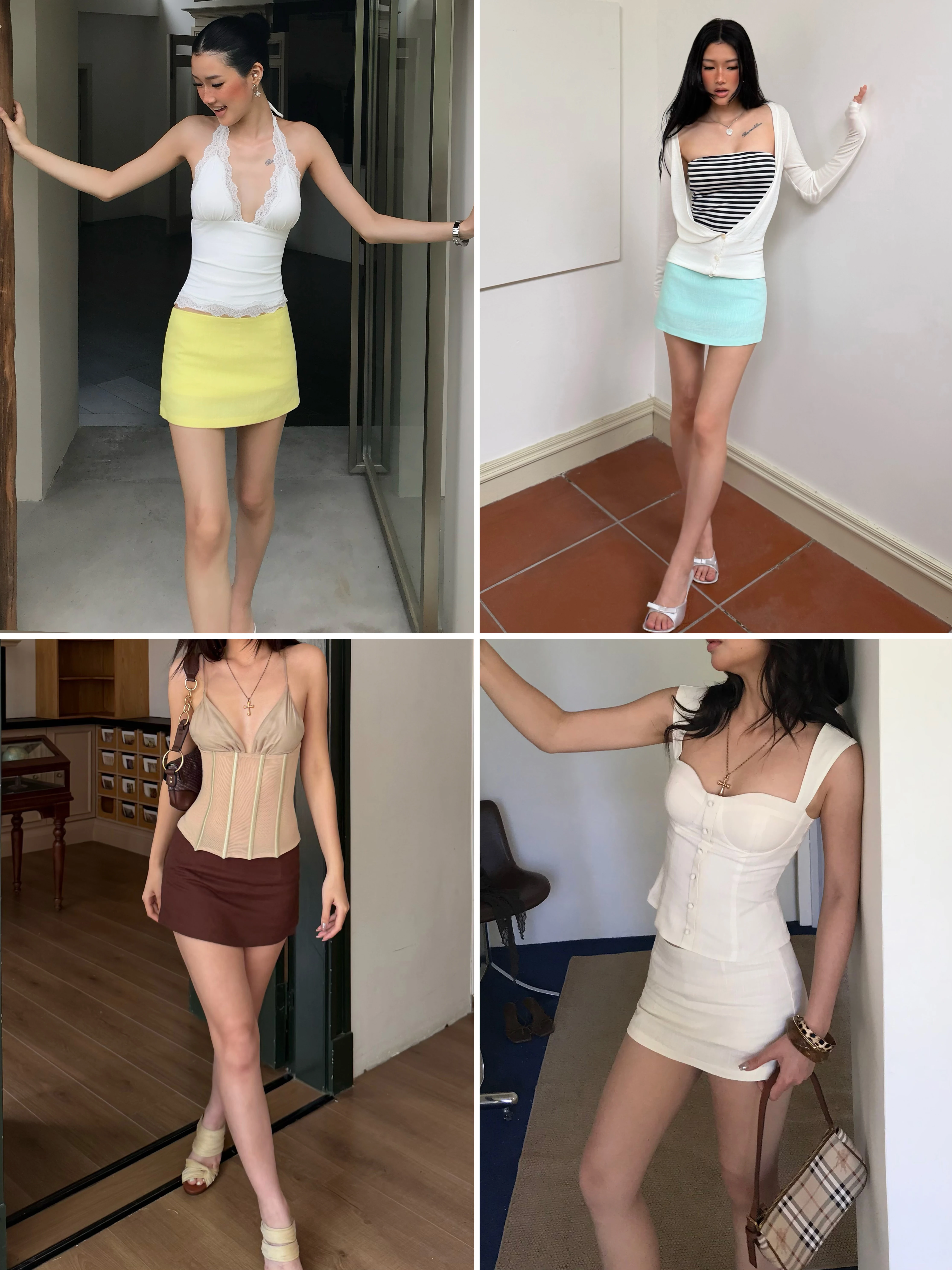 Audwyn Linen Blend  Skirt Slim Fit Bodycon Sexy Chic Girl Style Simple Basic Half Length High Waist Pleated Women's Skirt