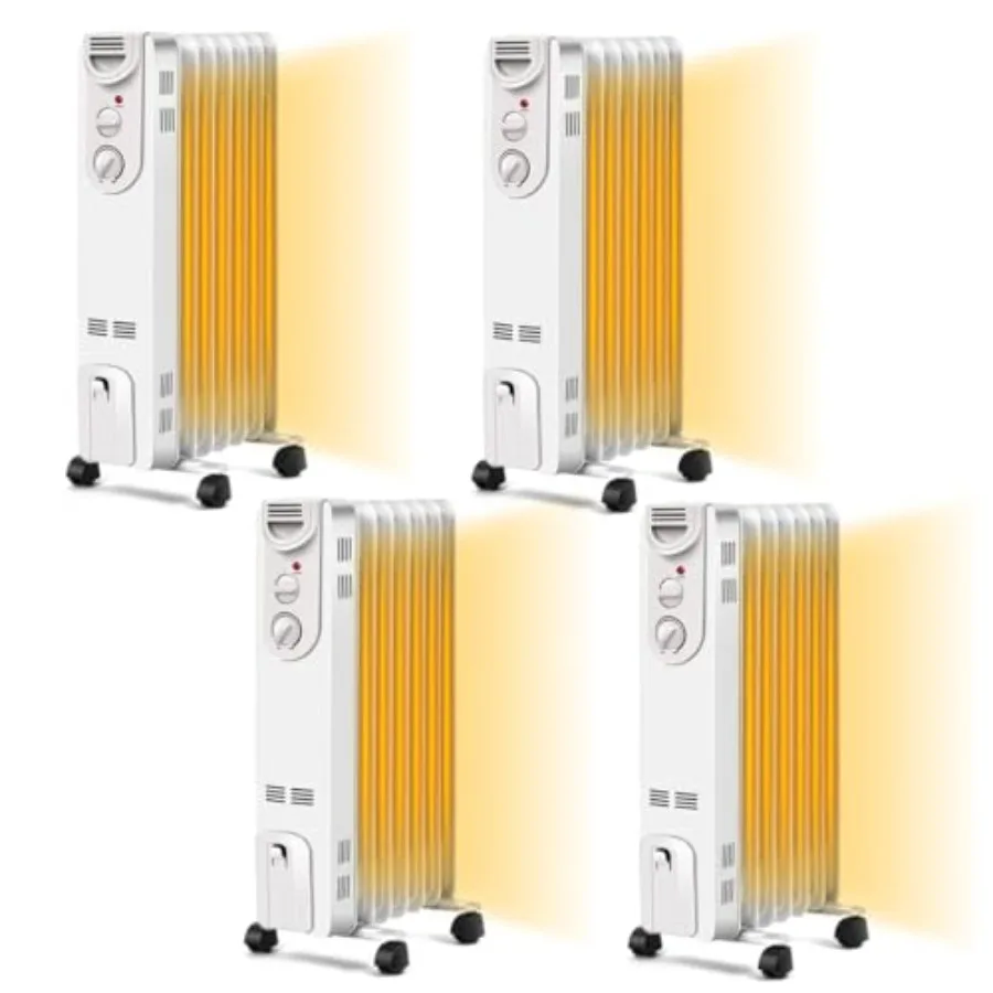 

Масляный радиаторный обогреватель мощностью 1500 Вт с термостатом для эффективного портативного обогрева радиационного пространства в офисах и в семье 3 Hea