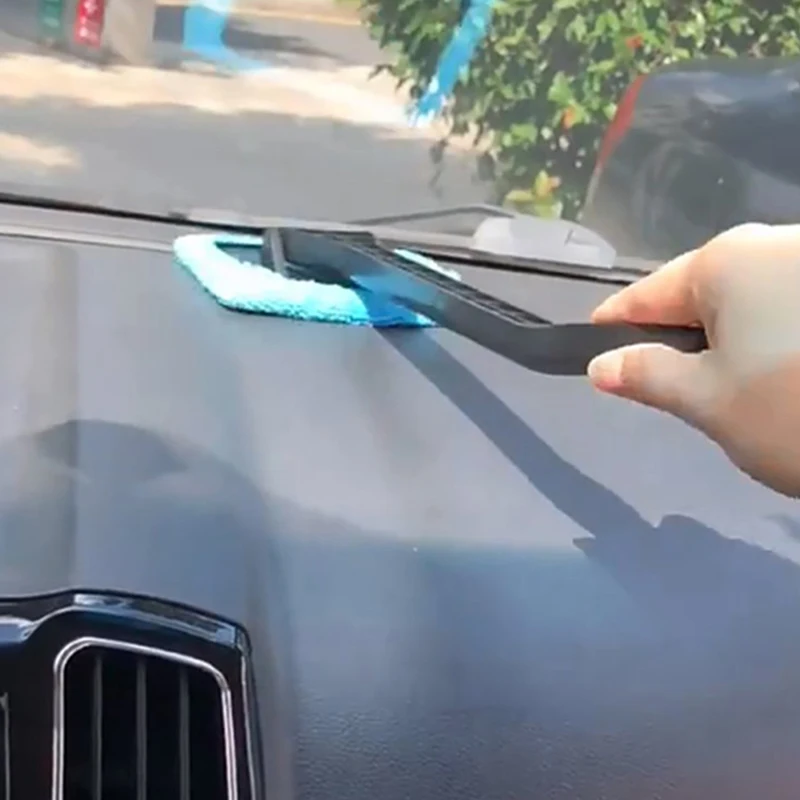 Car Window Cleaner Brush Kit Windshield Cleaning Wash Tool Interior Auto Glass Wiper with Long Handle Car Accessories