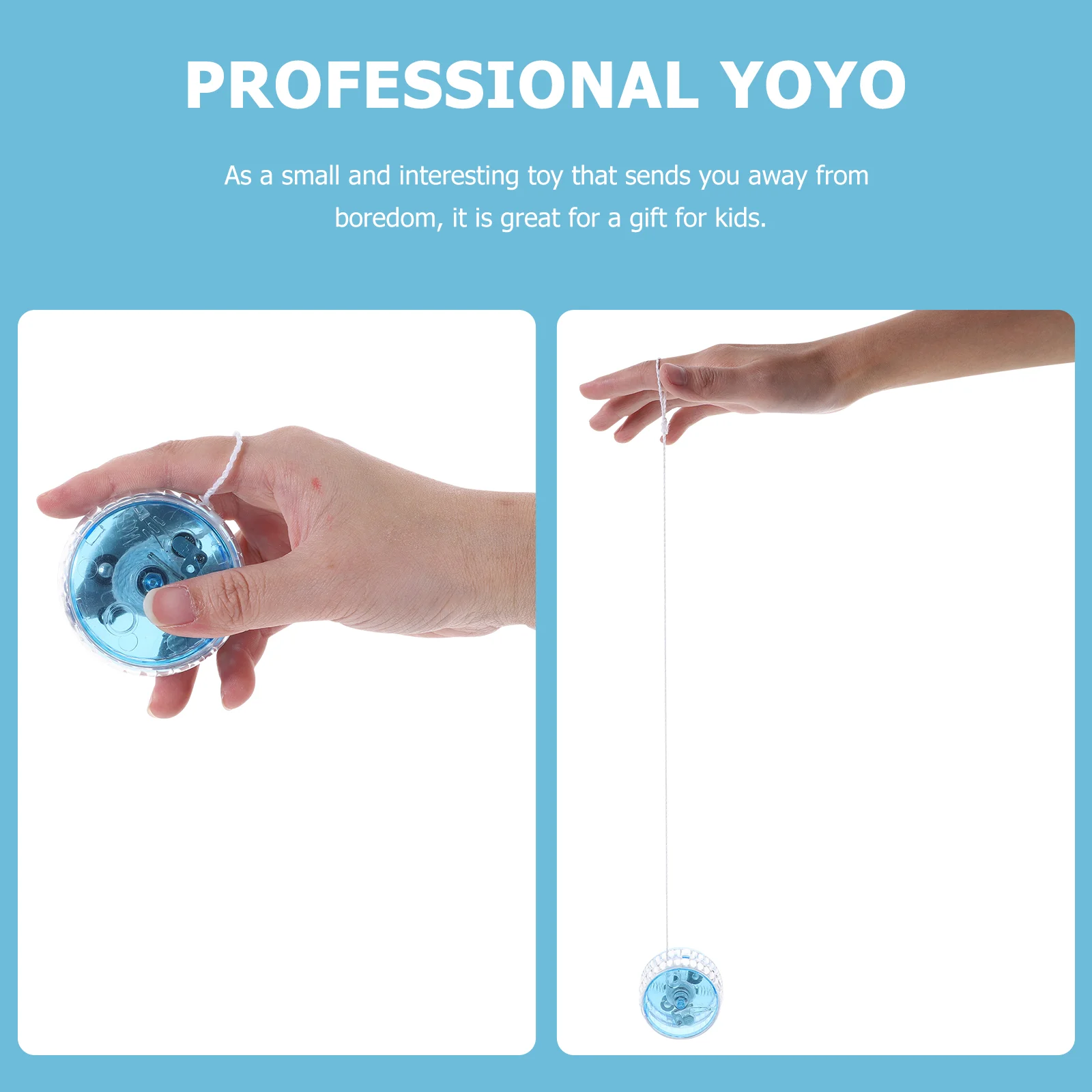 LED Luminous Yoyo พร้อม String Yo-Yo Ball วันเกิด Party Favors รางวัล (สีฟ้า) YOYOS professional yoyo yoyo ball