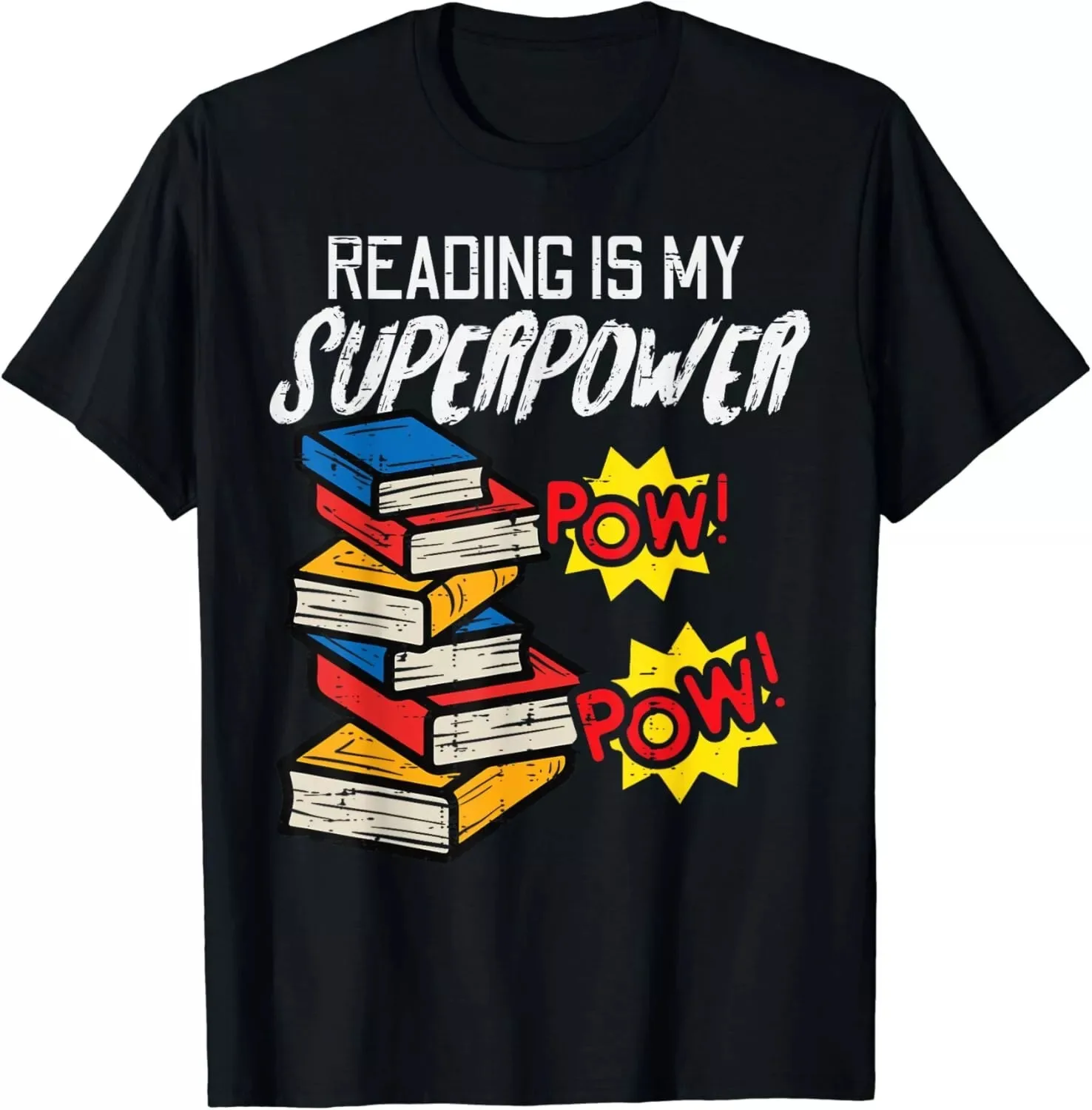 

Reading Is My Superpower Funny Book Lover Bookworm Librarian Gift Men's T-Shirt