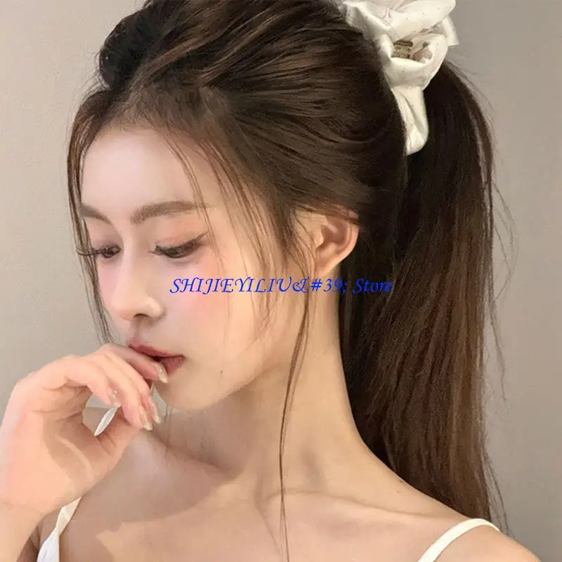 E21F Bowknot Accent Hair Clip Vertical Grip Design For Most Hair Types Securely Hold