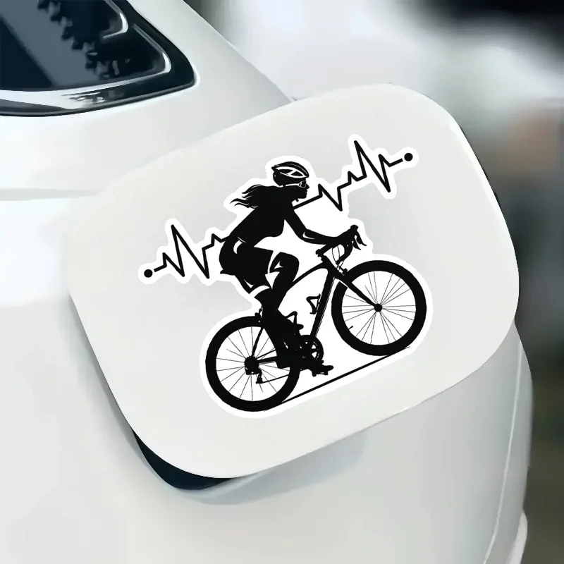 

Autocollant de cyclisme avec un cœur en vinyle - Finition mate auto-adhésive, forme irrégulière, idéale pour les voitures, motos