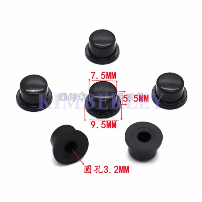 50 Piece 7.5 X 5.5MM Plastic Key Cap Power Switch Cap Aperture 3.2MM Straw Hat Panel Key Cap
