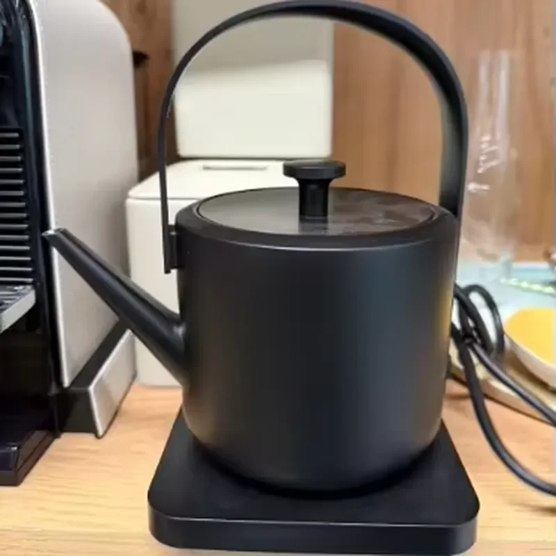 Japanese Vintage 0.6L Electric Kettle Portable Stainless Steel Tea Coffee Pot Cordless'Warm 'Digital Control Family RV
