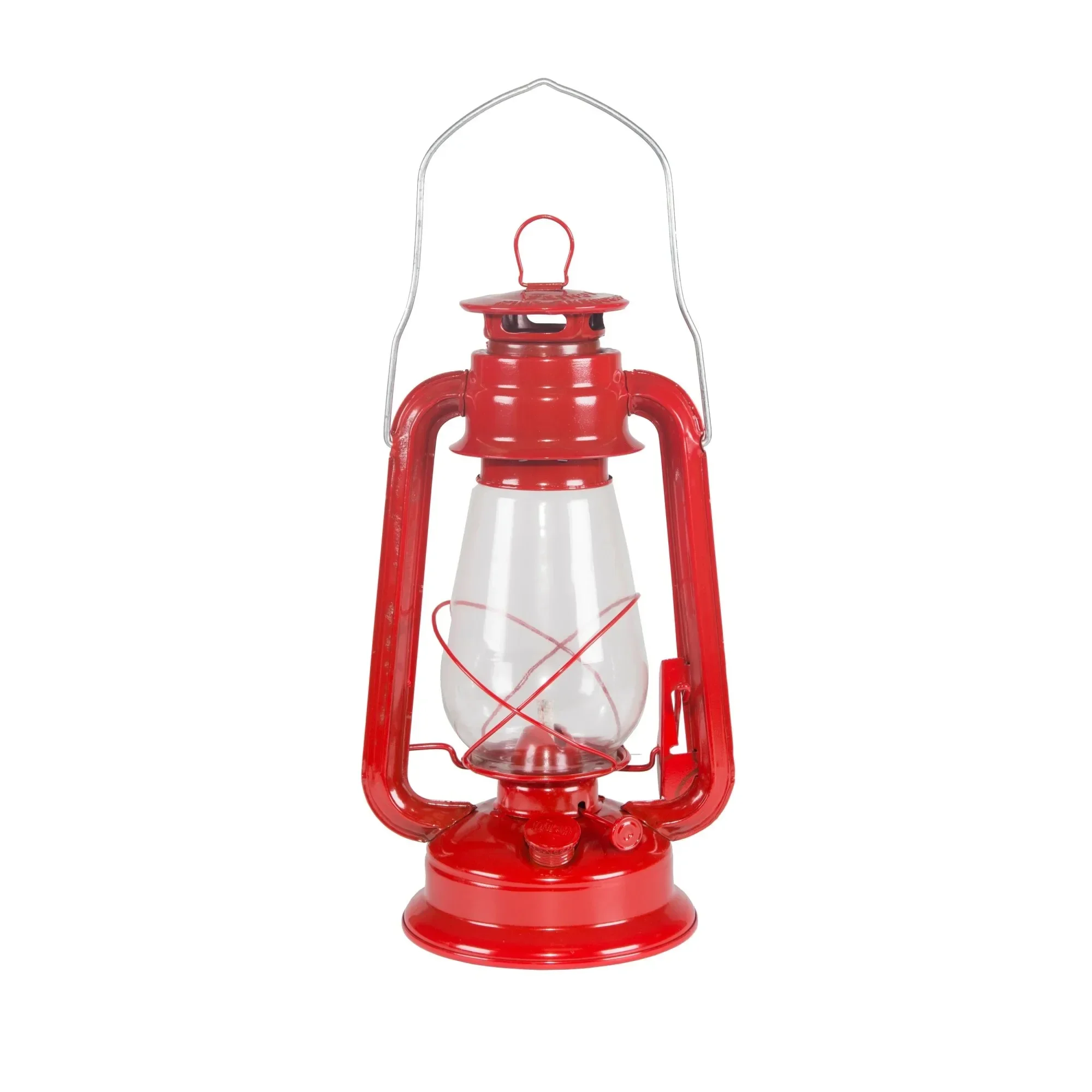 12" Hurricane Lantern (Red) Kerosene Camping Lamp,Up to 150 lumens.