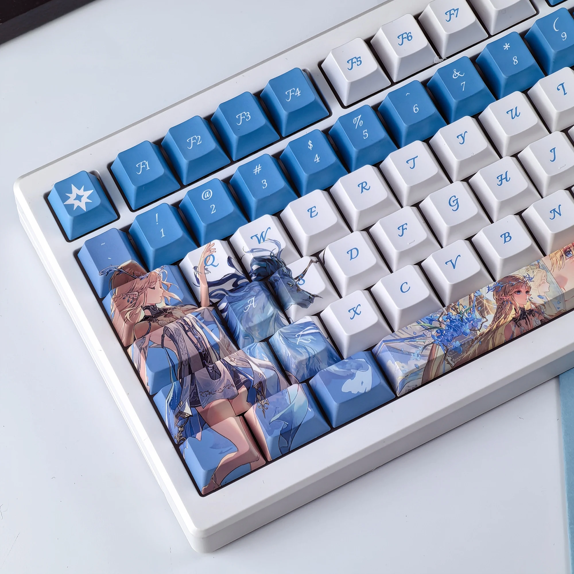 Wuthering Waves Keycap PBT Cherry Profile Cartoon Anime Game Character Cartethyia Zani IUNO Keycaps for Mechanical Keyboard