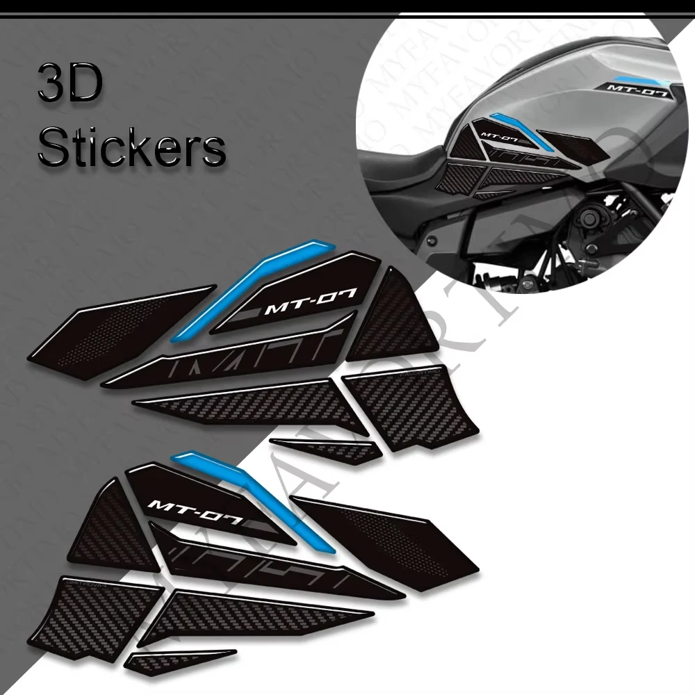 For MT-07 MT07 MT 07 Motorcycle Tank Pad Side Grips Gas Fuel Oil Knee Protection Stickers Decals 2025 2026 view 2