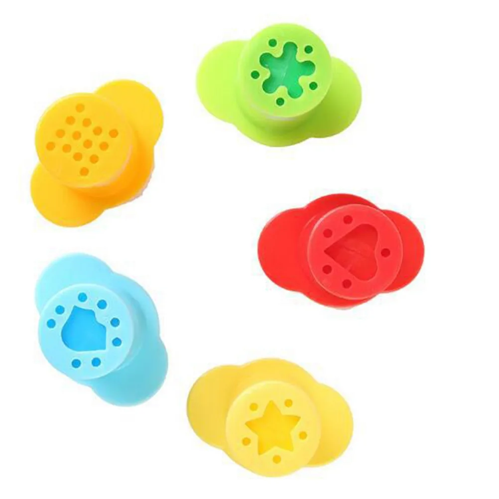 Kit de ferramentas para moldagem de argila colorida, 5 peças, modelos de designs variados para crianças, atividades de artesanato, conjunto de decoração para festas