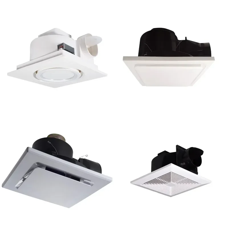 for Silent Ceiling Wall Mounted Portable Kitchen Bathroom Extractor Fan with LED Light