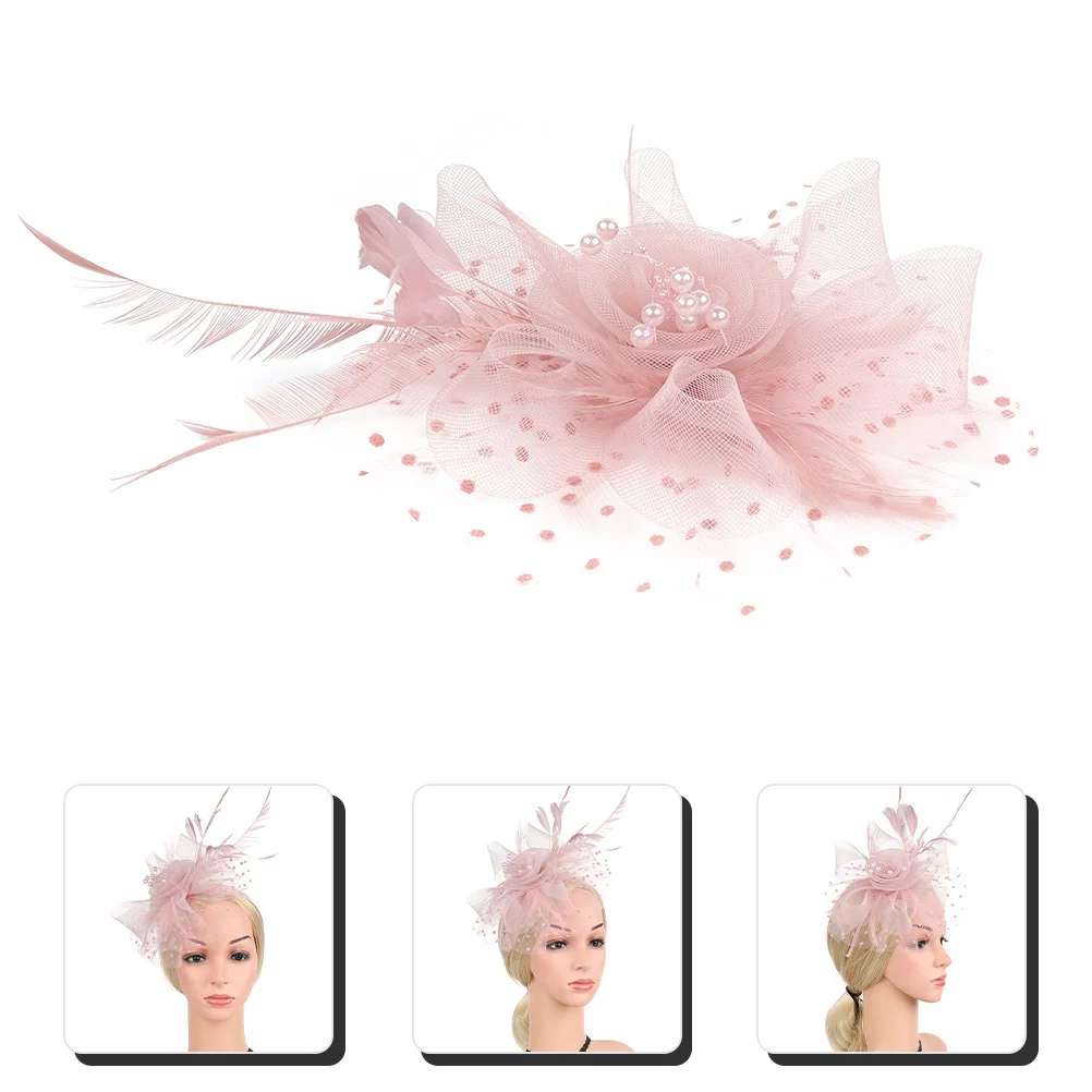 

1 Piece Elegant Netted Fascinator Headband for Women Fashion Tea Party Hat Bridal Wedding Accessory Banquet Headdress