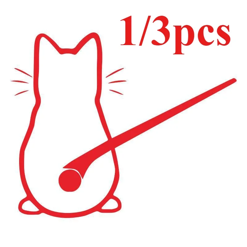 1/3 قطعة ممسحة ملصق 13in عاكس الكرتون لطيف شخصية الإبداعية القط متعدد الألوان ممسحة زجاج أمامي ديكور السيارة الخارجي #4