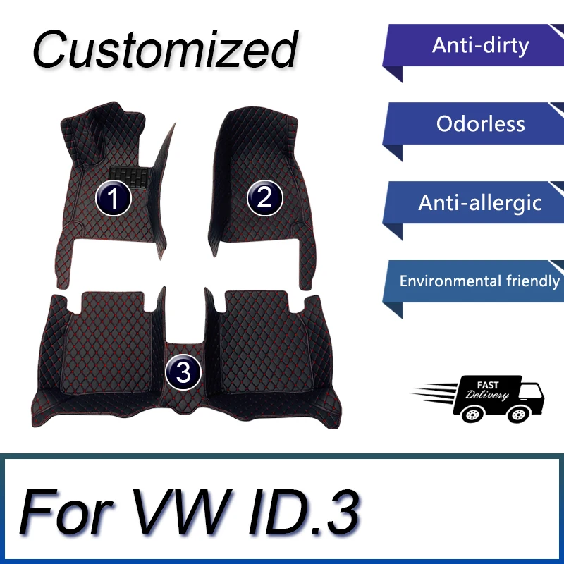 

Car Mats For VW VW ID.3 ID3 ID 3 2019 2020 2021 2022 Protective Pad Floor Mats Carpets Leather Mat Car Accessories 2020