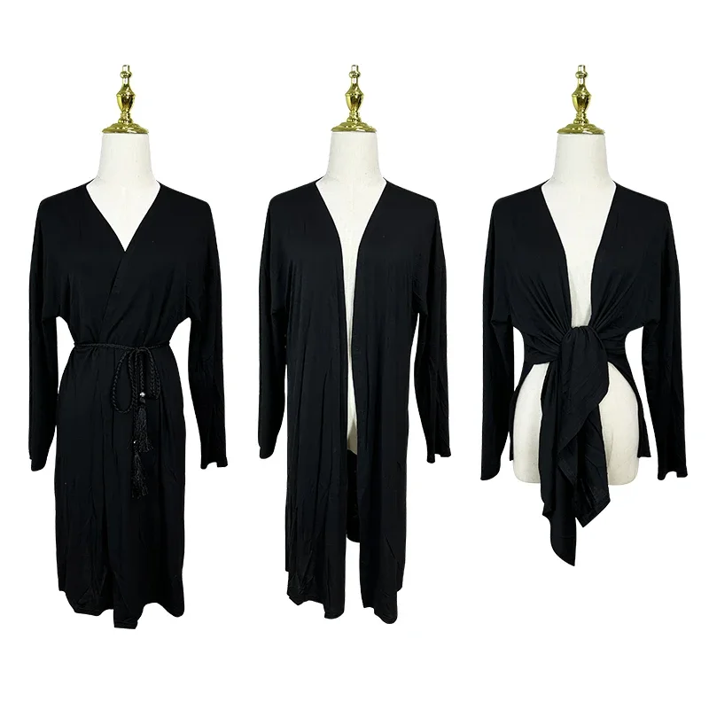 

Latin Dance Cardigan Modal Long Coat Long Sleeves Women Practice Clothes Rumba Latin Dance Clothing Adult Side Split DNV18846