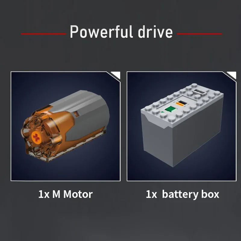 Technical Vehicle Engine DIY Toys Motorized Supercar Engine Mould King 10215 Building Blocks Assembly Engine Kids Brithday Gifts