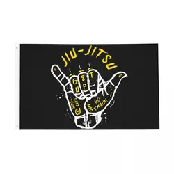 Gesture Jiu-Jitsu Go Train 2 Brazilian Jiu Jitsu BJJ Funny Flag Indoor Outdoor Banner Polyester Decoration 60x90 90x150cm Flags
