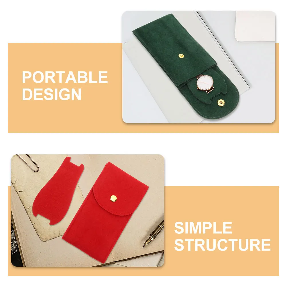 

2pcs Storage Bag Portable Travel Case Pouch Organizer Holder For All Sizes Watch Cases For Women Watch Travel Case