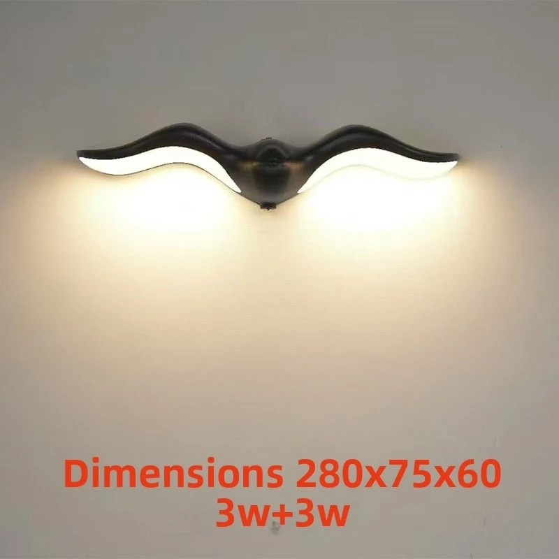 

Wholesale Creative Seagull LED Wall Lamp Waterproof Outdoor Corridor Bedroom Night Light Decor