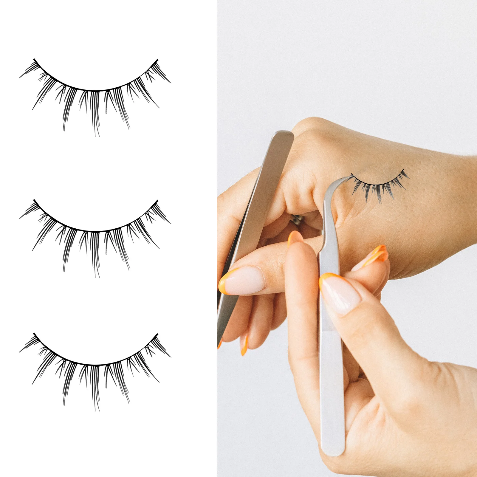 

5 Pairs Fake Eyelashes Chemical Fiber Girl Beauty Woman False Lash Daily Use Natural Easy Practical Professional