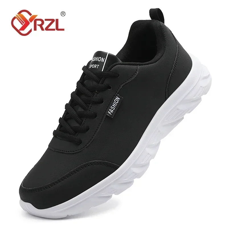 YRZL Casual Shoes Men Waterproof Artificial Leather Sneakers Outdoor Sport Shoes Men Lightweight Walking Sneakers for Men