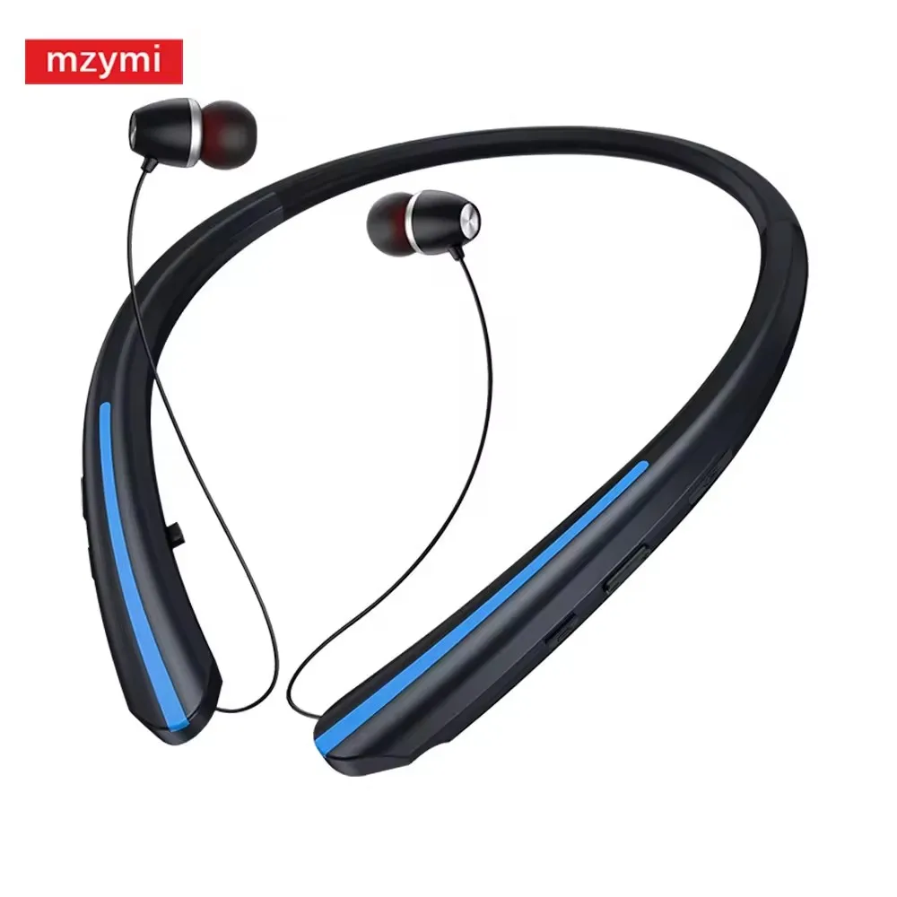 

mzymi HX801 Neckband Wireless Earphone Bluetooth Fast Charging Earbud Noise Cancelling Headset Game/Sports Dual Mode Headphones