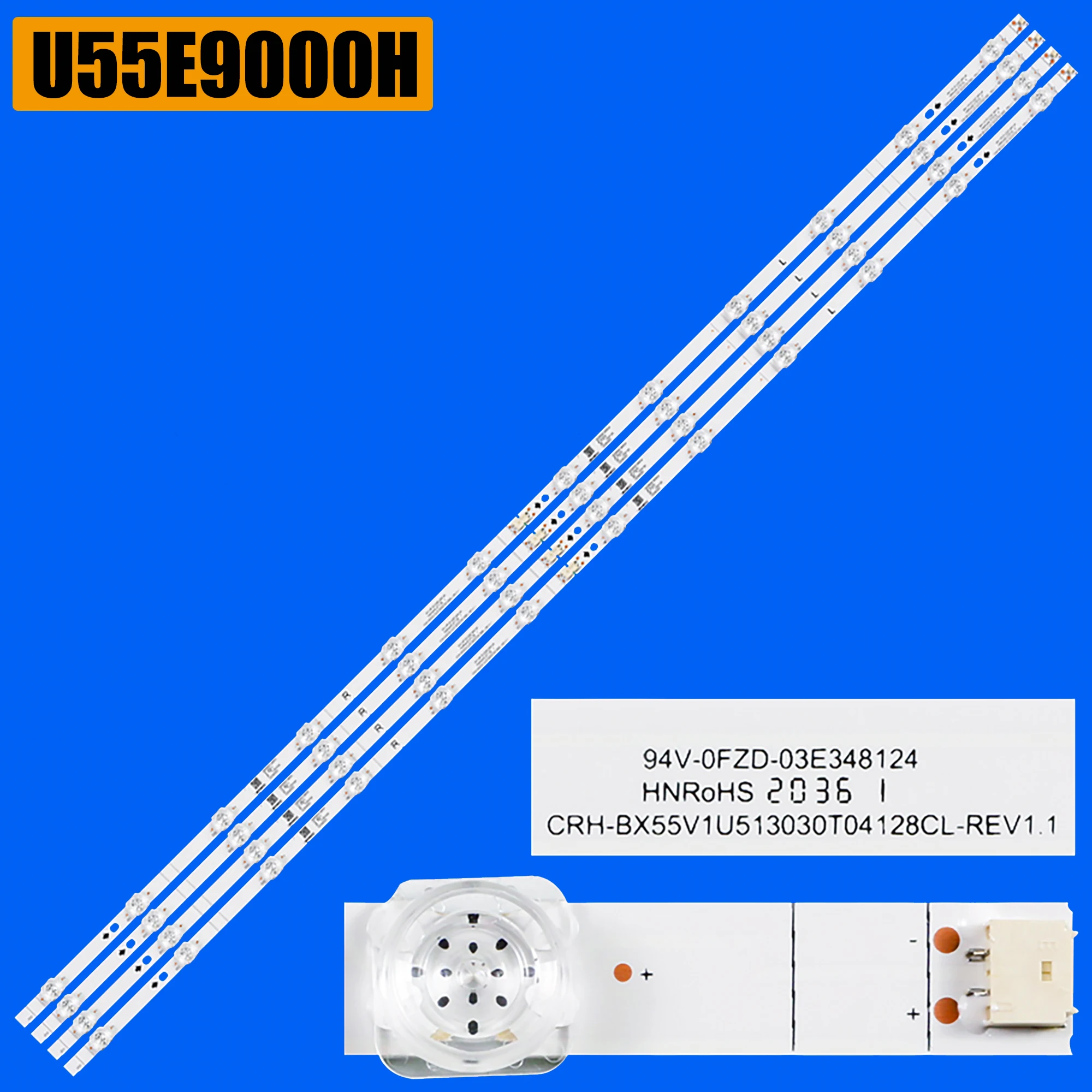 tira retroiluminacao led para u55e9000h h55be7200 h55be7400 h55be7000uk h55be7000il hd550v1u51 t0l4 t0l2b1 crh bx55v1u 513030 t04128cl r 01