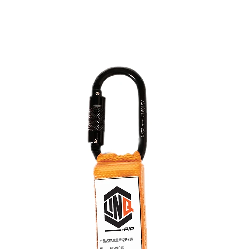 

Single-Point Safety Harness High-Altitude Work Anti-Fall Safety Belt Single-Rope Single-Hook Buffer Bag Made Durable Polyester