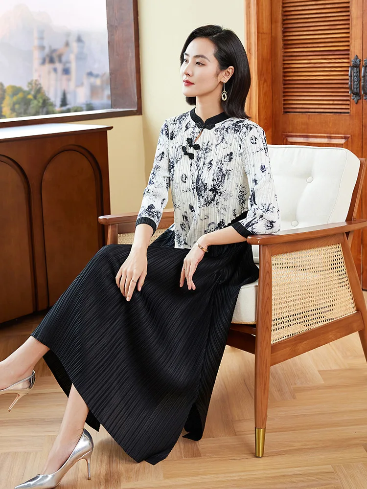 

Women's 2023 New Pleated Floral Printed Dress New Arrival For Woman