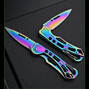 Klickmesser aus rostfreiem Stahl, tragbare Früchte, Jagd, Camping, Angeln, Außenwerkzeuge, manuelle Werkzeuge Hauptverkaufsbesteck Jagdmesser - №2