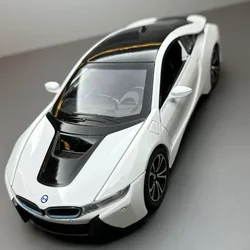 1/22 Scale BMW I8 Sport Car Model Sound Light Collective Diecasts Toys Vehicles Children Car Gift  Voiture Miniature Home Decor