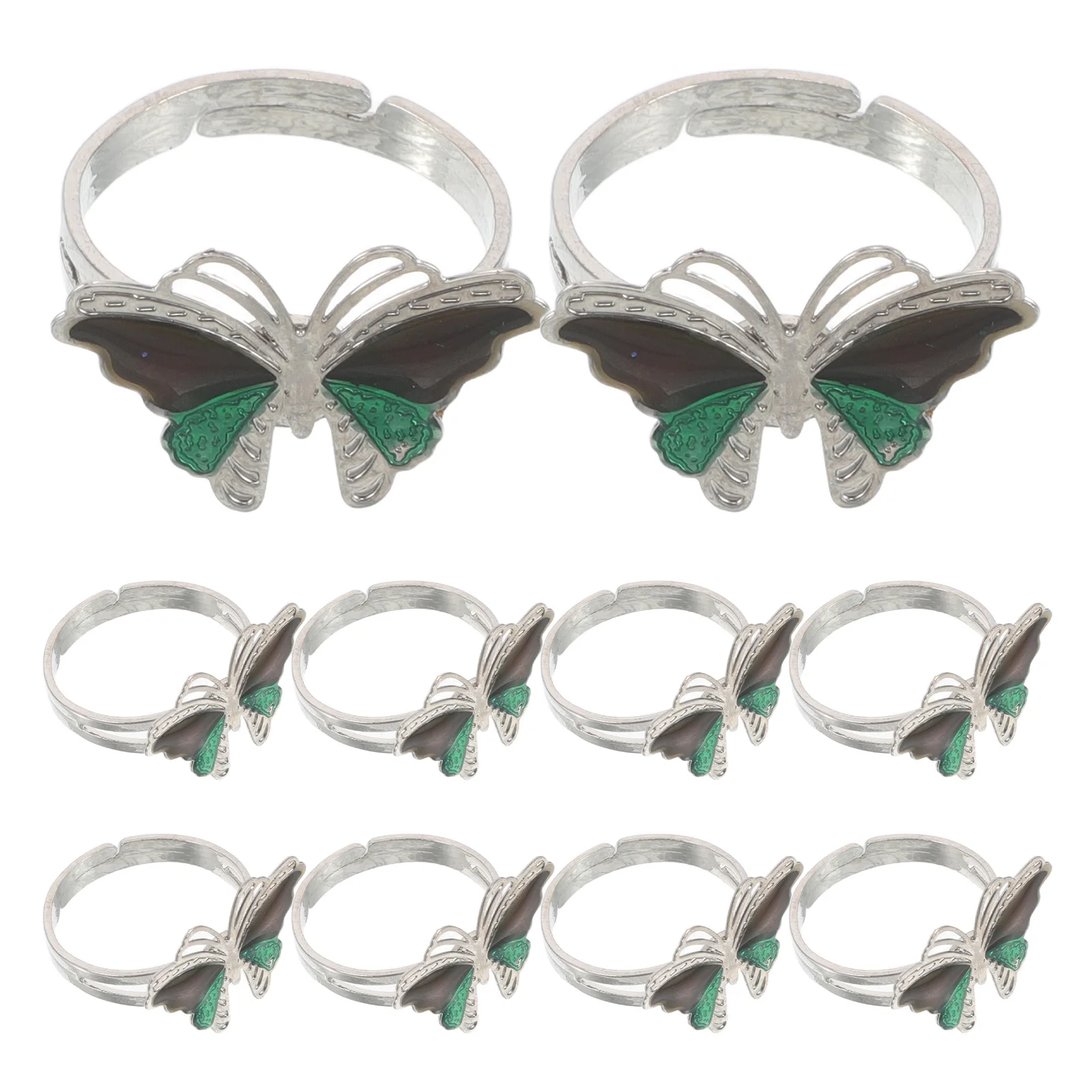 10 stuks vlinder stemmingsringen verstelbare kleur veranderende open ringen verjaardagsfeestje gunst goodie bag vulstoffen klaslokaal beloningen kinderen