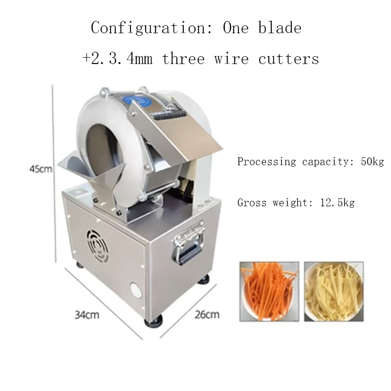 Commercial Electric Potato Carrot Slicer Potato Radish Slicing Vegetables Food Shredding Machine Vegetable Cutter