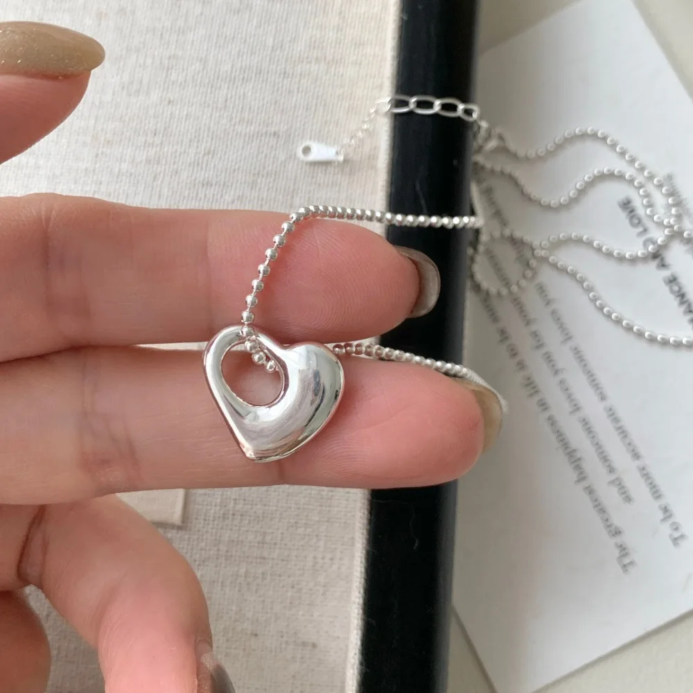 

CHOZON S925 Solid Silver H Pendant Necklace Minimalist Wholesale Dainty Layering Jewelry for Women