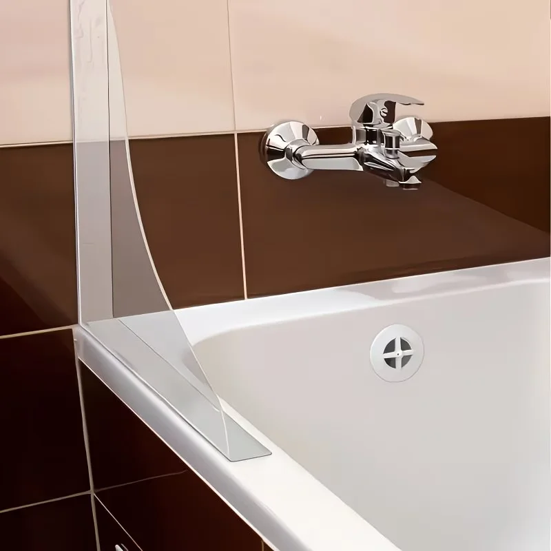 2pcs Transparent Acrylic Splash Guard Panels for Bathtubs,Transparent Shower Splash Guard,Enhances Bathroom Safety and Cleaning