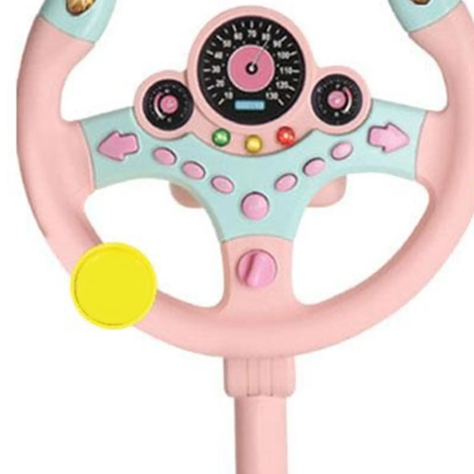 Steering Wheel Pretend Driving Toys Early Educational Sounding Toy with Music Key with Music and Light for Baby Children Gifts