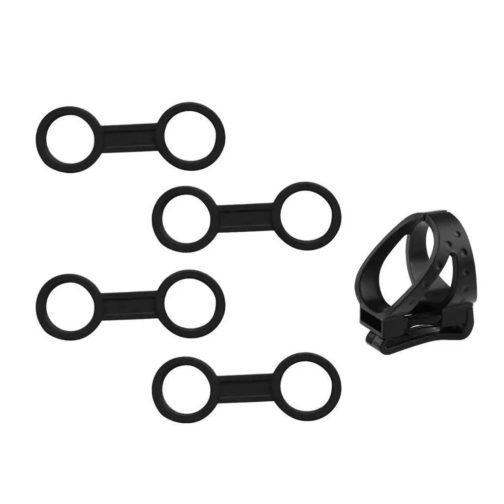 5 peças mergulho mergulho snorkel silicone máscara keeper e plástico destacável clipe titular equipamento