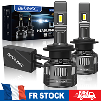 BEVINSEE Ampoule LED H7 CANBUS Anti Error H4 9003 Hi/Lo Beam 9012 HIR2 LED Headlight Bulbs 120W 22000LM Super Bright 6000K 12V
