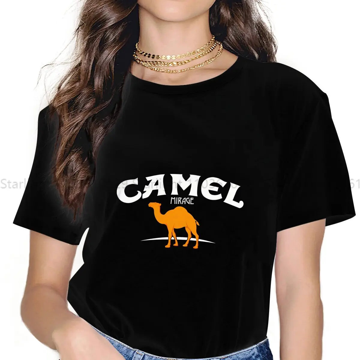 Mirage Women's T Shirt Camel Girls Tees Harajuku Polyester Tops Basic Tshirt y2k Hipster